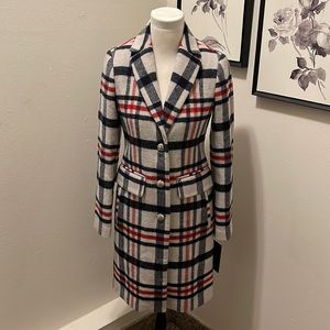 NWT Tommy Hilfiger Plaid Peacoat